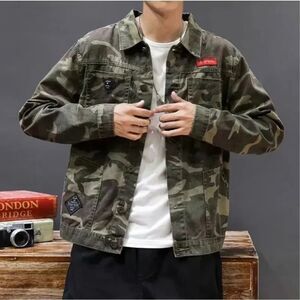 Supzums Military Camo Trucker Jacket Green $89 L
